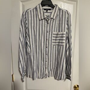Louise Paris Classic Striped Button-Down Shirt